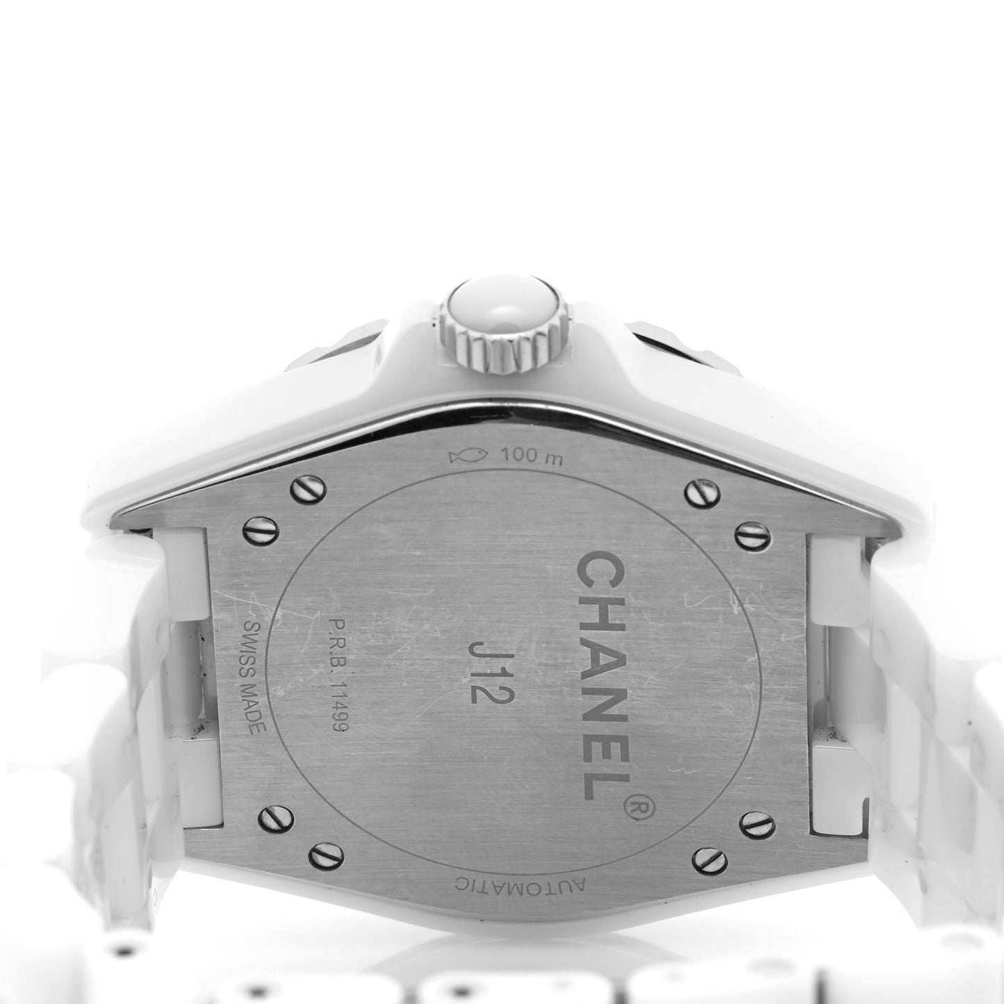 Stainless Steel Ceramic 38mm J12 Chrono Automatic Watch White