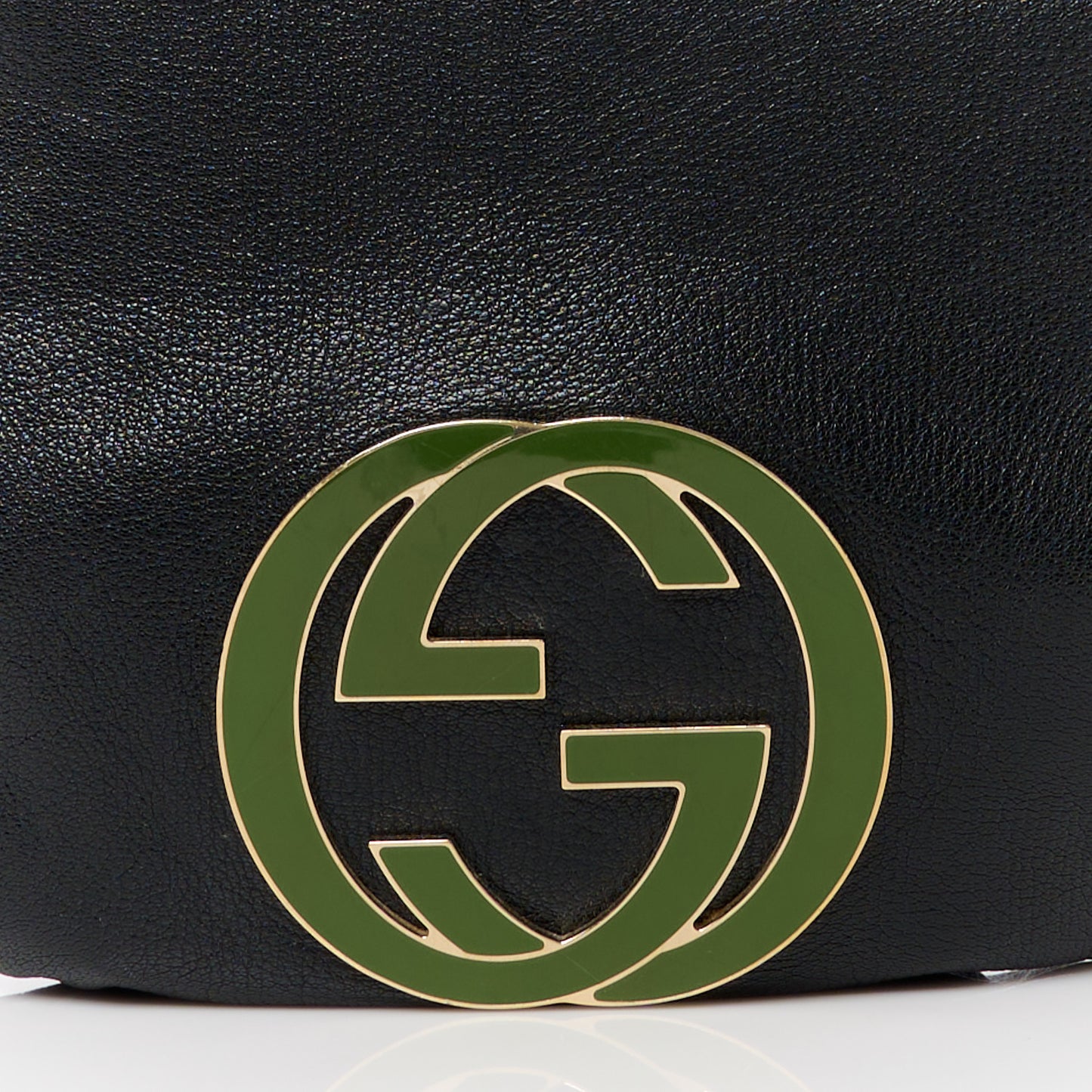 Calfskin Enamel Small Blondie Hobo Black