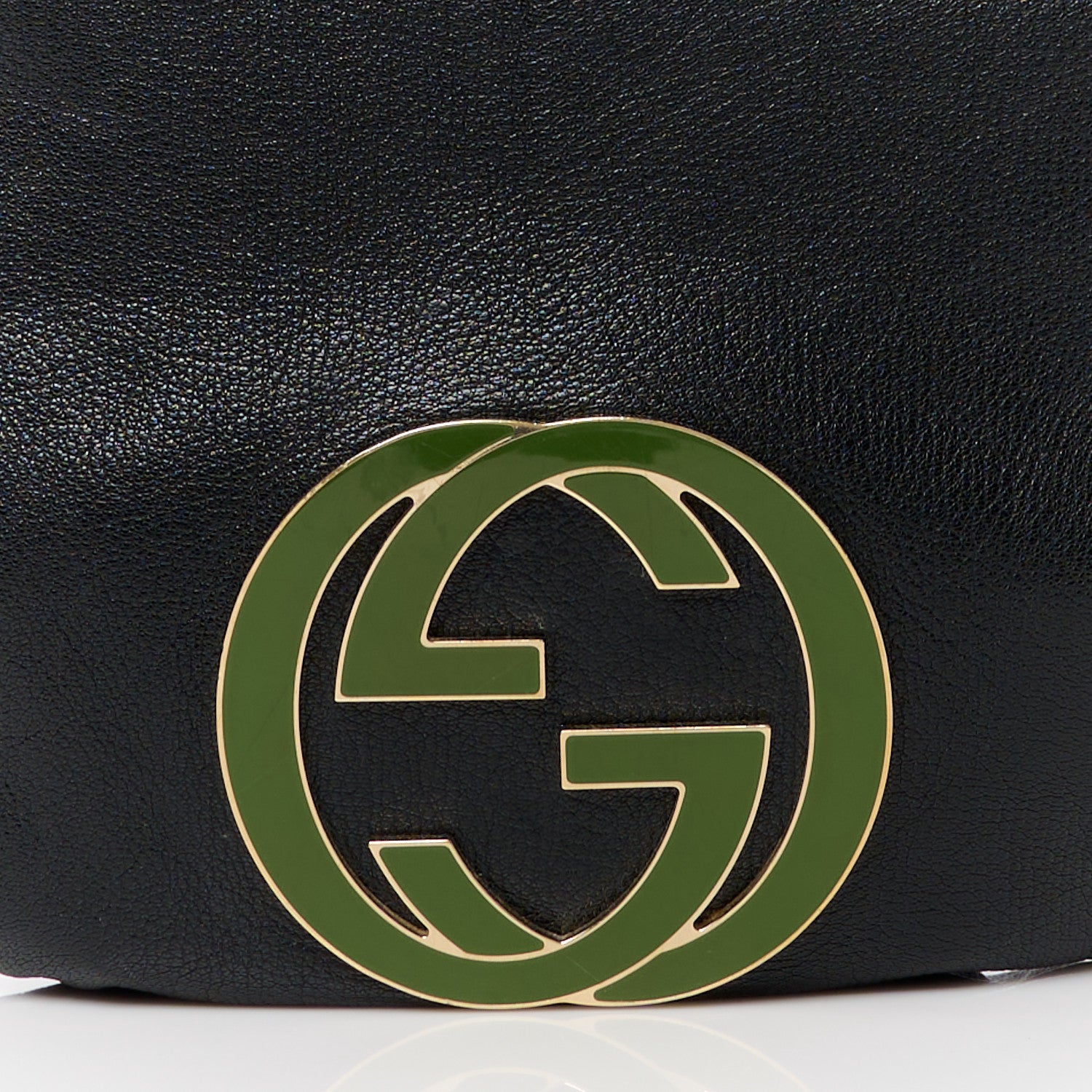 Gucci Calfskin Enamel Small Blondie Hobo Black 10 of 13