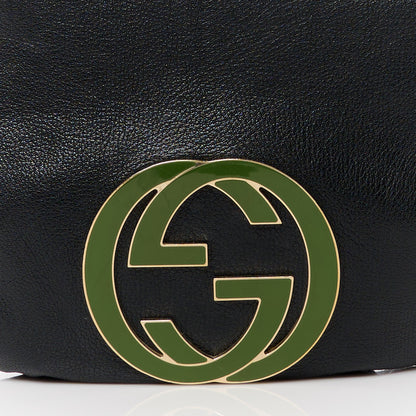 Gucci Calfskin Enamel Small Blondie Hobo Black 10 of 13