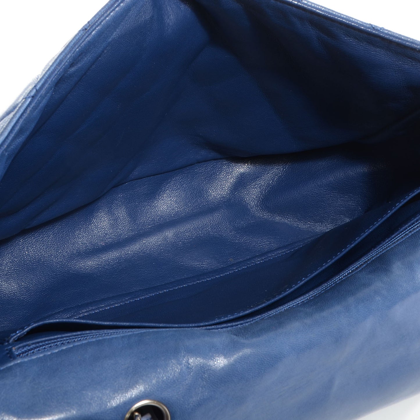 Lambskin Jumbo Single Flap Blue