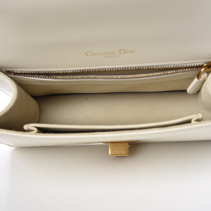 Christian Dior Lambskin Studded Small Diorama Flap Bag Off White 5 of 9