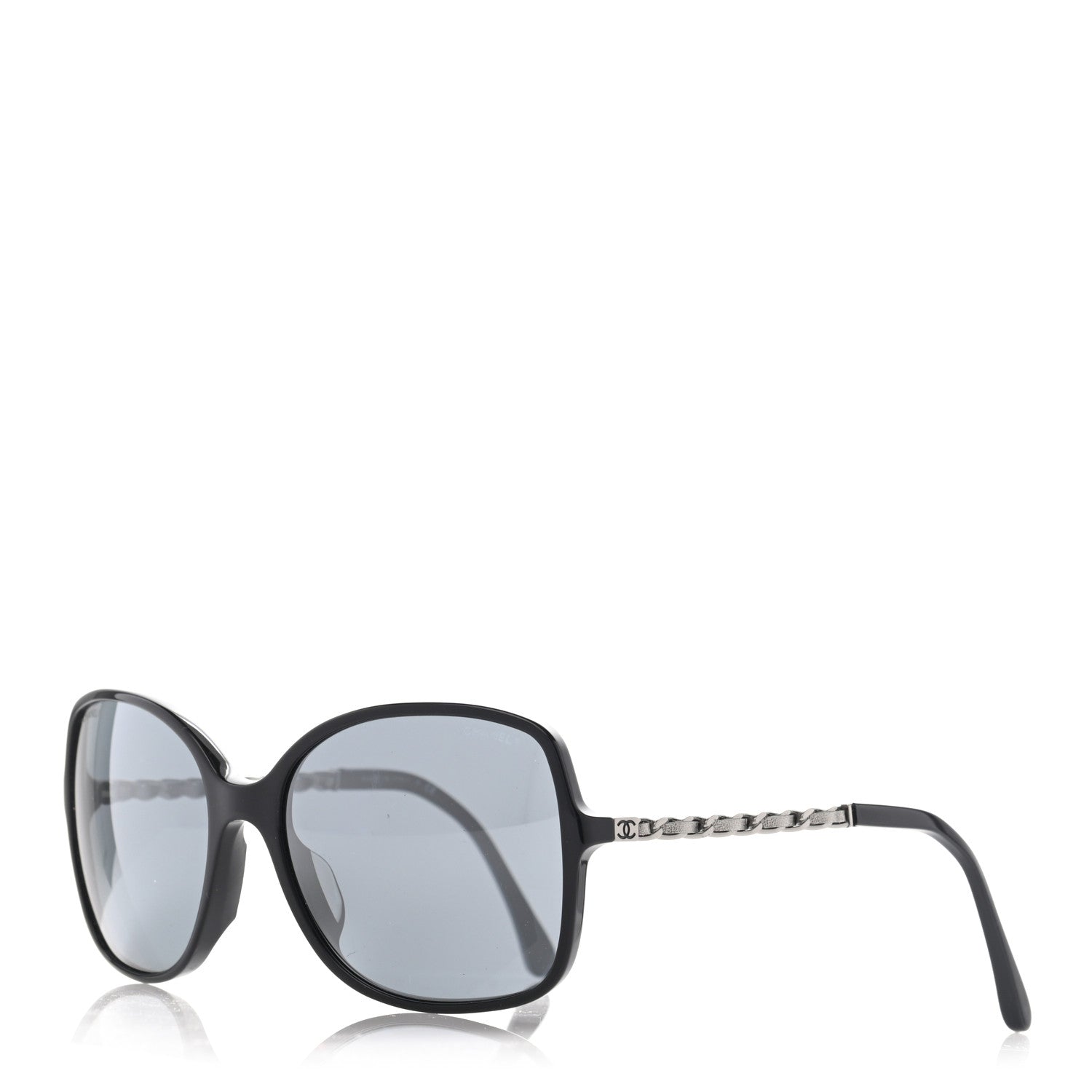 Chanel Lambskin Square Chain Sunglasses 5210-Q Black 1 of 8
