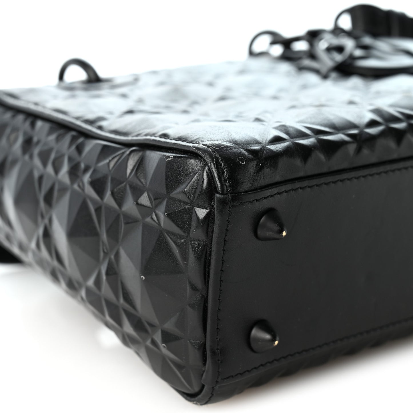 Calfskin Cannage Diamond Small My ABCDior Lady Dior Black