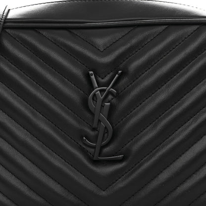 Saint Laurent Calfskin Matelasse Monogram Monochrome Lou Camera Bag Black 8 of 10