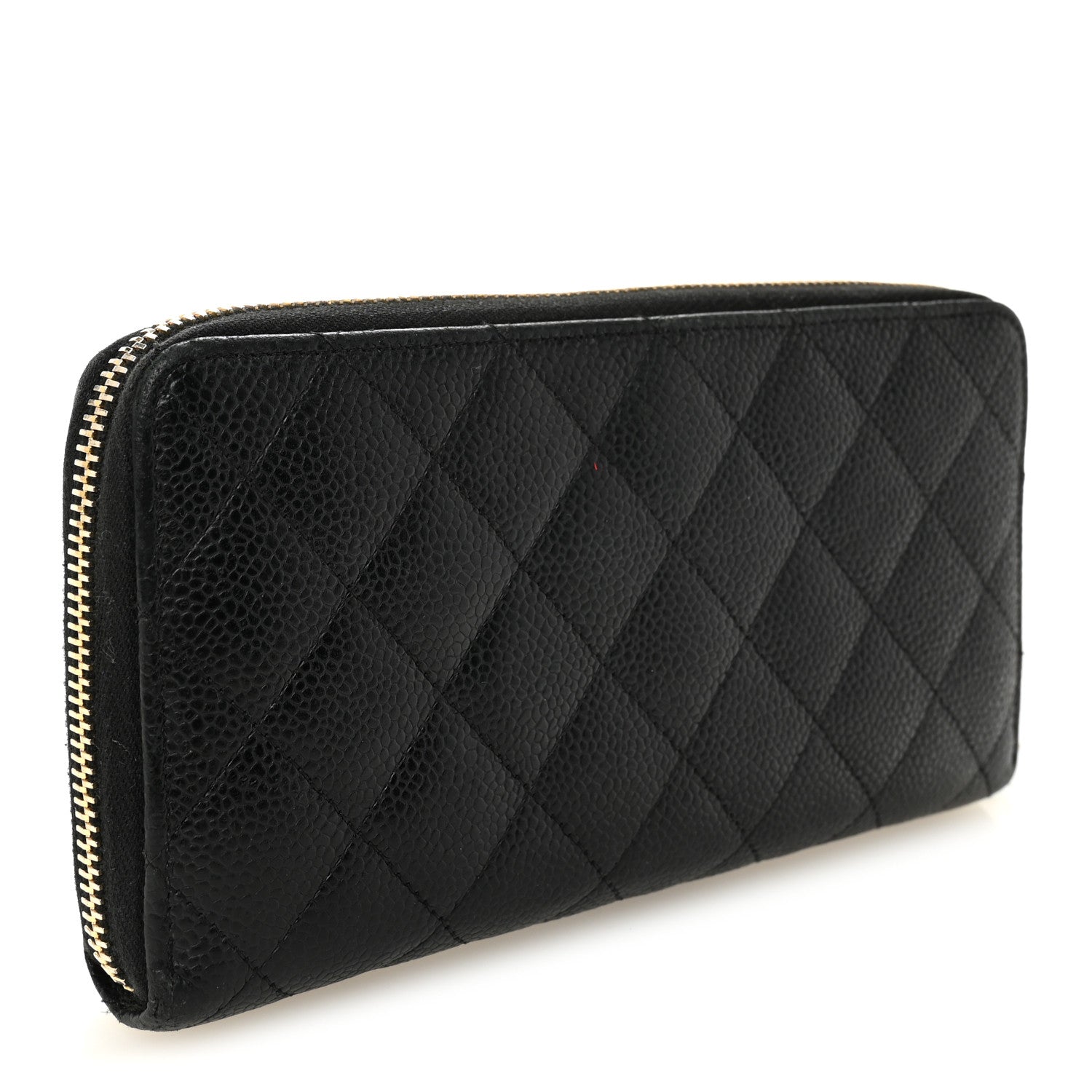 Chanel Caviar Quilted Large Gusset Zip Around Wallet Black 3 of 11