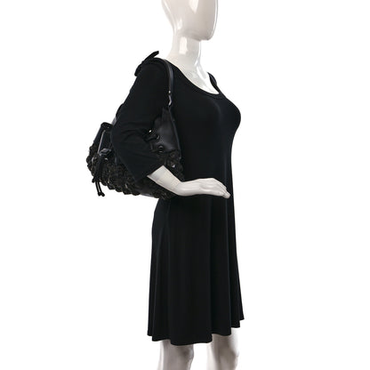 Burberry Calfskin Mason Warrior Studded Hobo Black 2 of 9