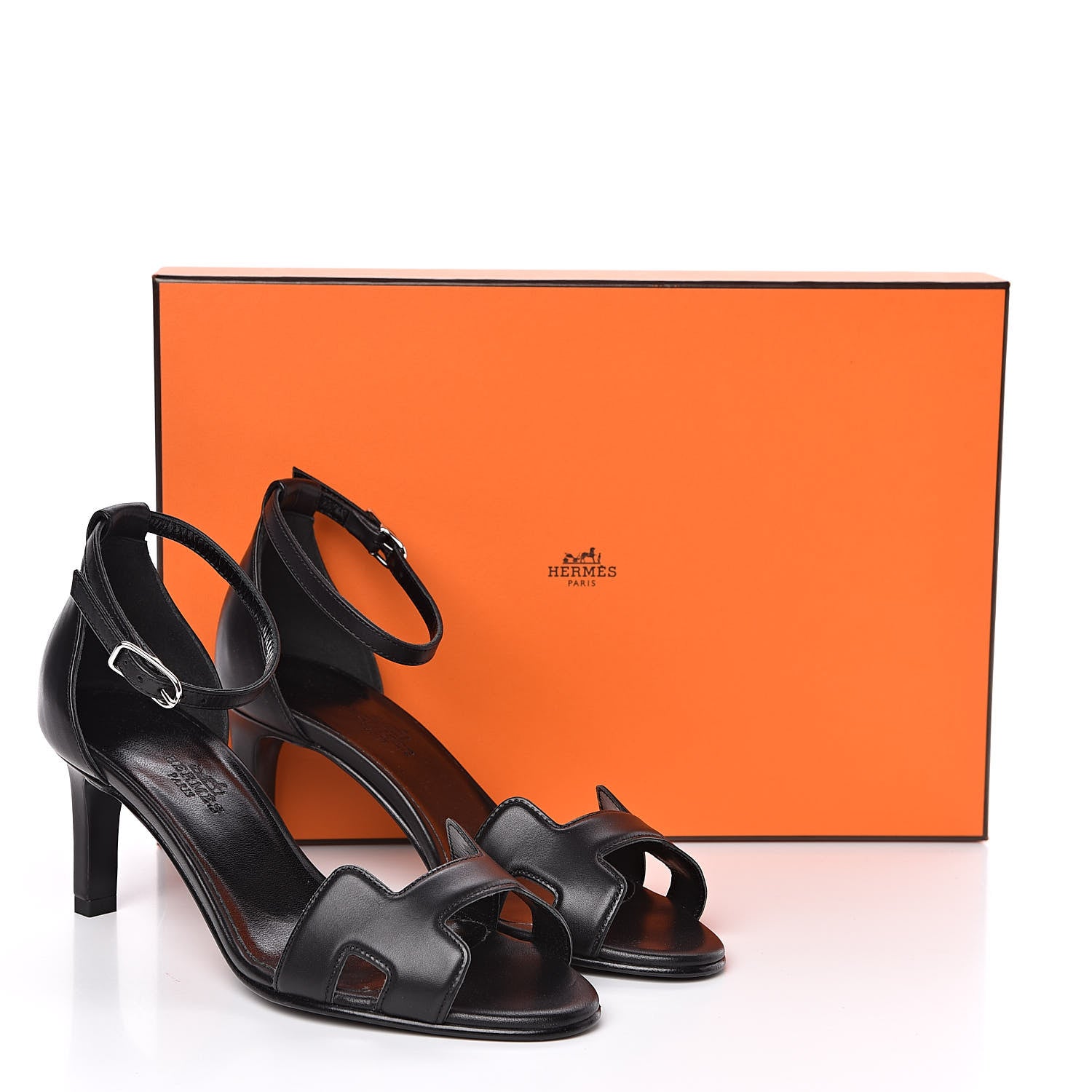 Hermes Calfskin Premiere Sandals 35 Black 8 of 8