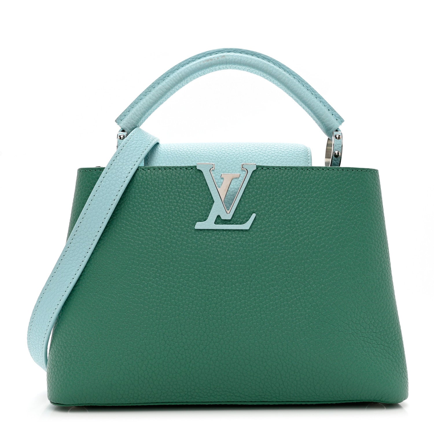 Louis Vuitton Taurillon Capucines BB Bleu Vert 1 of 9