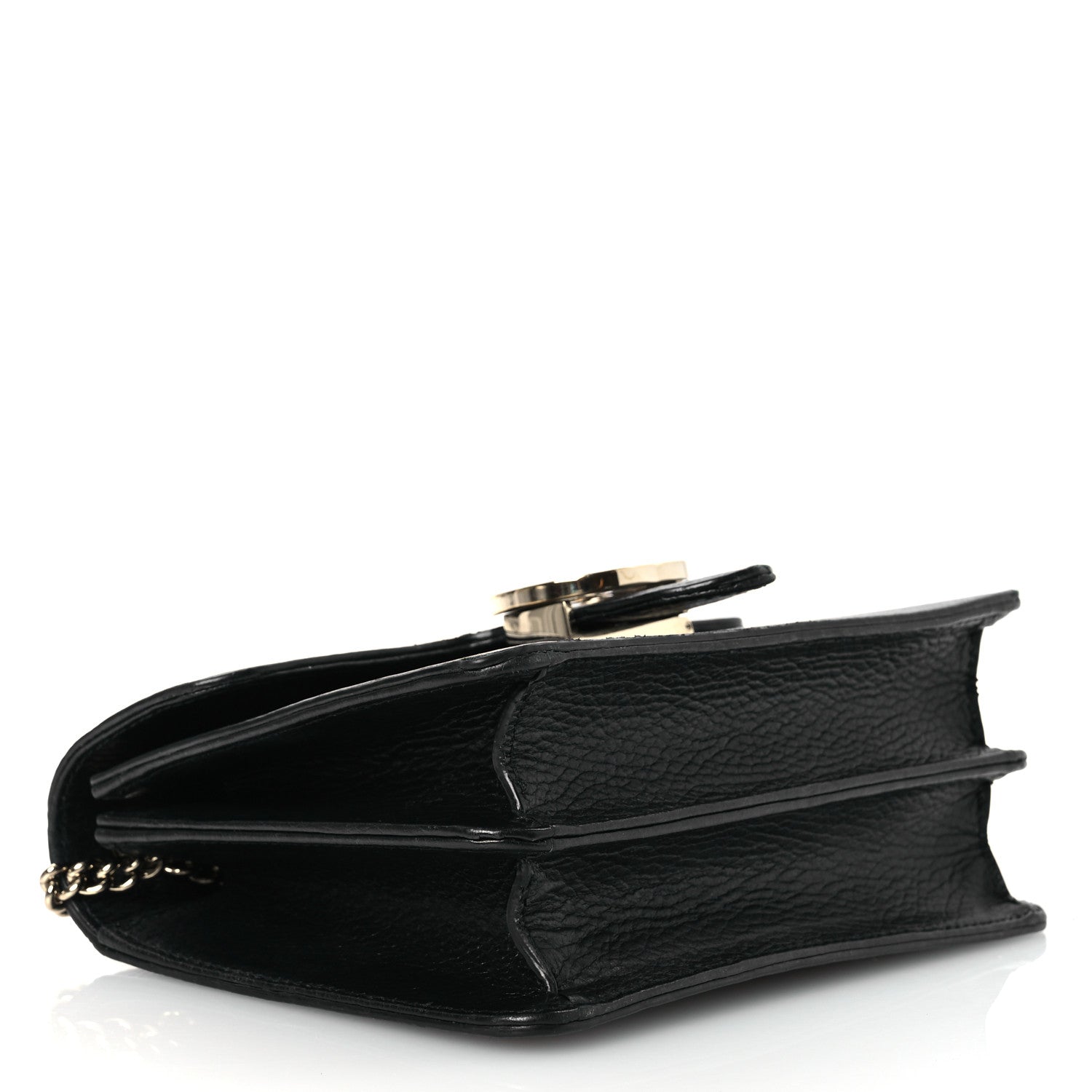 Gucci Dollar Calfskin Small Interlocking G Shoulder Bag Black 4 of 17