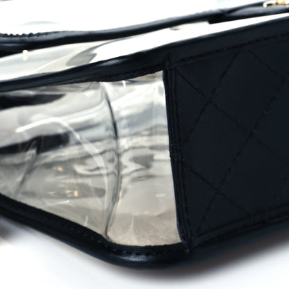 Chanel Lambskin PVC Sand By The Sea Flap With Pearl Strap Black 8 of 10