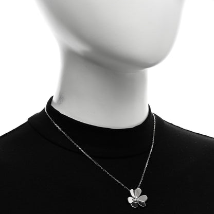 Van Cleef & Arpels 18K White Gold Diamond Large Frivole Pendant Necklace 2 of 4