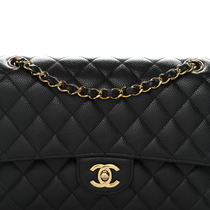 Chanel Caviar Quilted Medium Double Flap Black 7 of 12