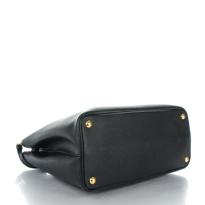 Prada Saffiano Cuir Small Double Bag Nero Black 5 of 18