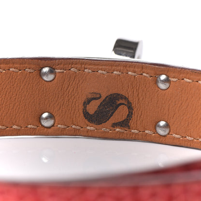 Hermes Lizard Kelly Double Tour Bracelet XS Bougainvillea 8 of 8