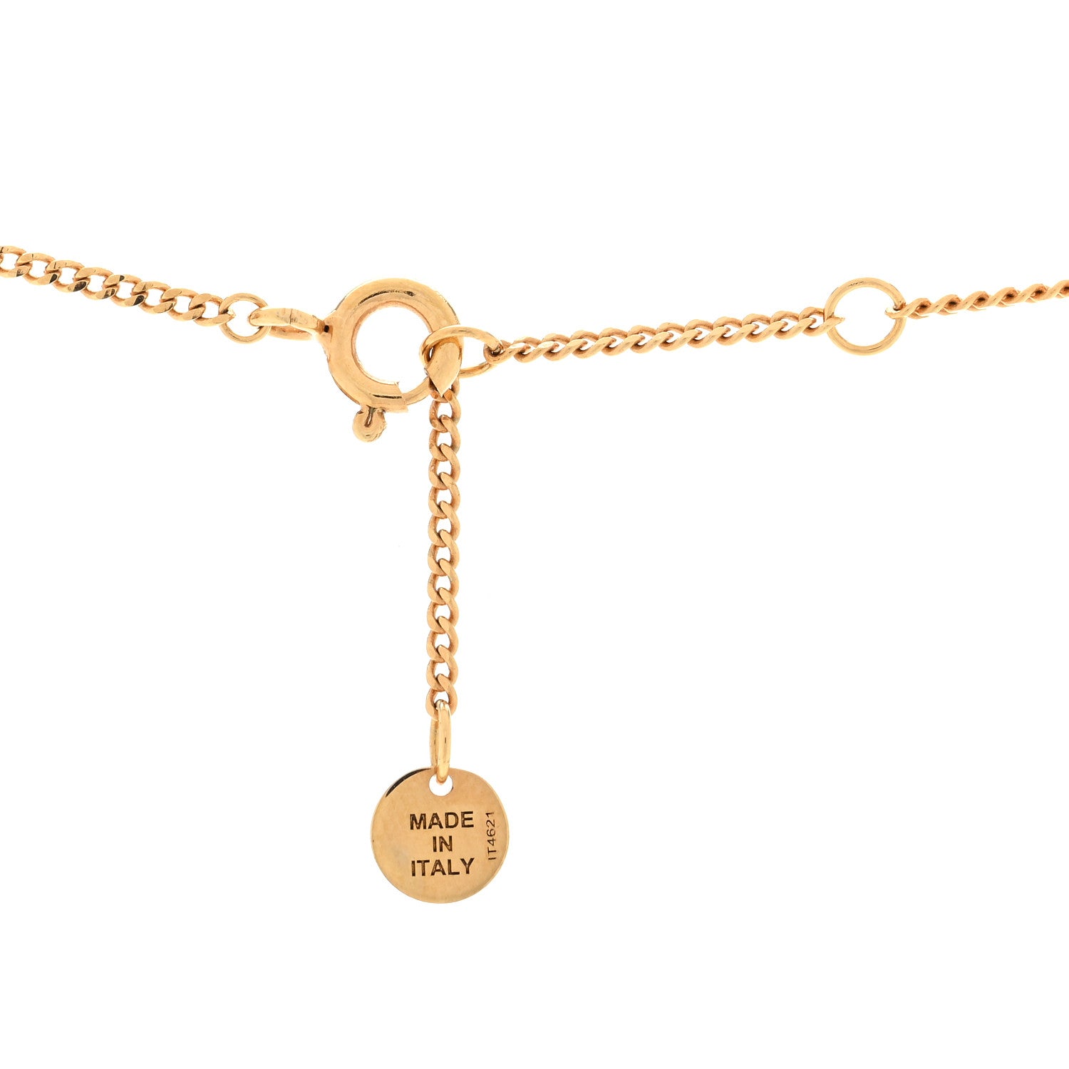 Fendi Metal O'Lock Necklace Gold 4 of 4