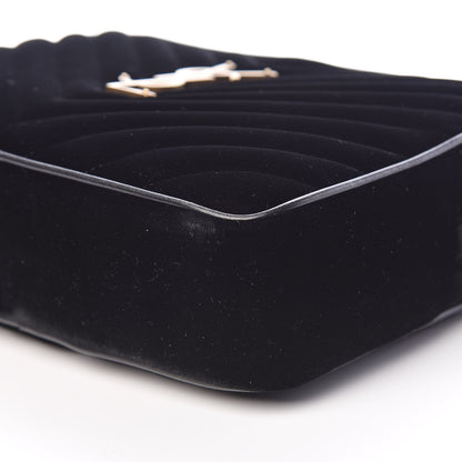 Saint Laurent Velvet Matelasse Monogram Lou Camera Bag Black 7 of 10