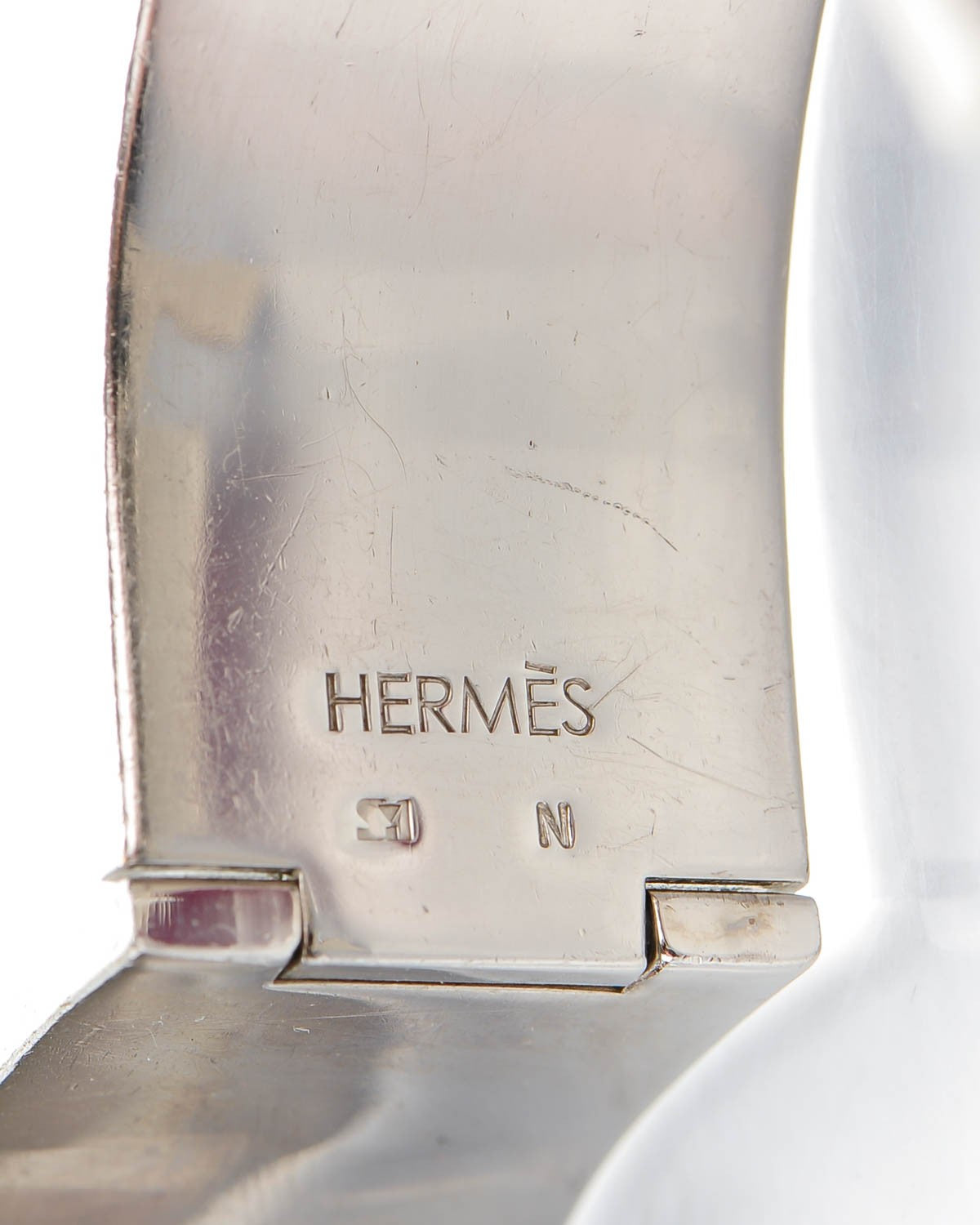 Enamel Wide Clic Clac H Bracelet GM White