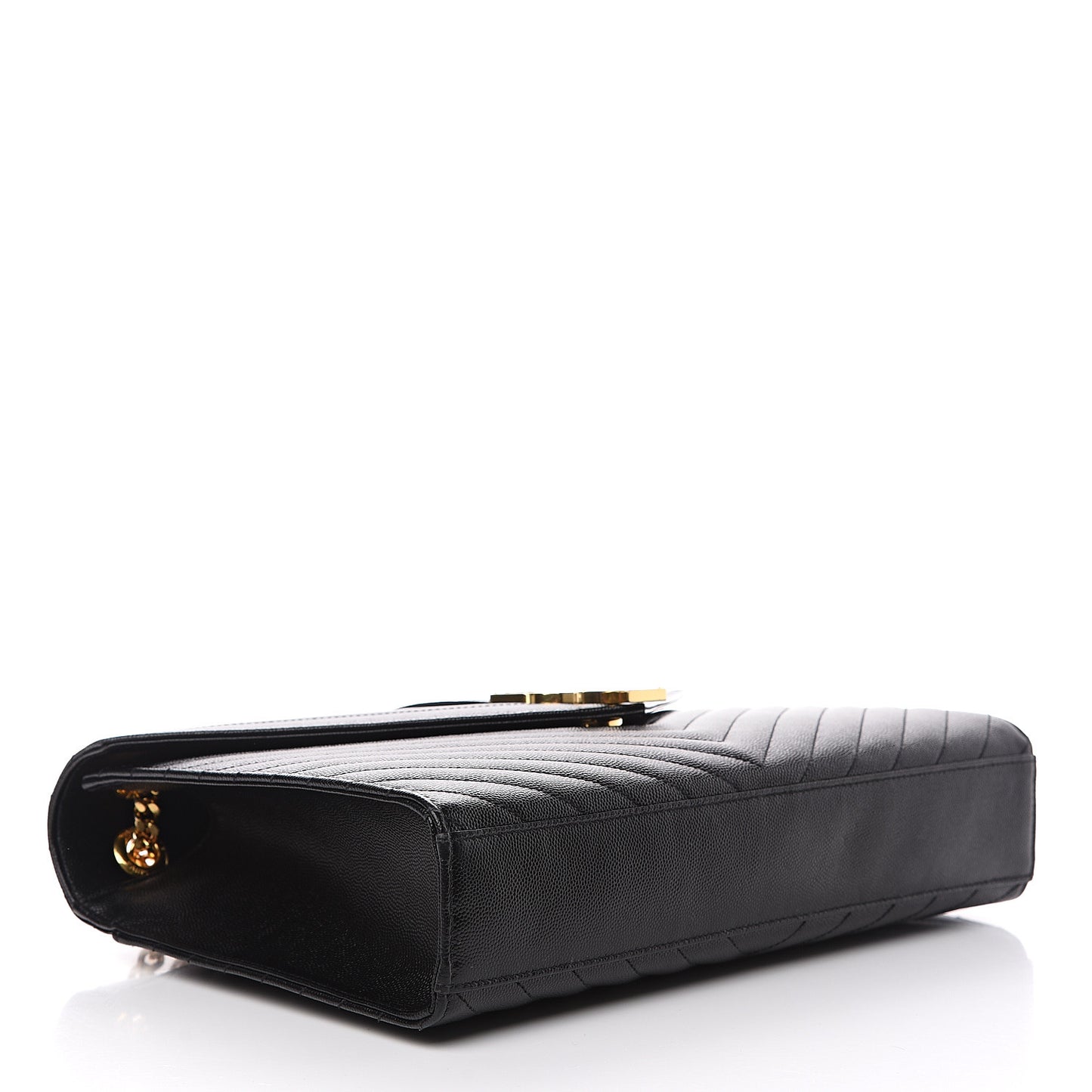Grain De Poudre Matelasse Chevron Large Monogram Satchel Black
