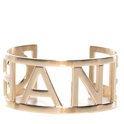 Chanel Metal Logo Cuff 1 of 5