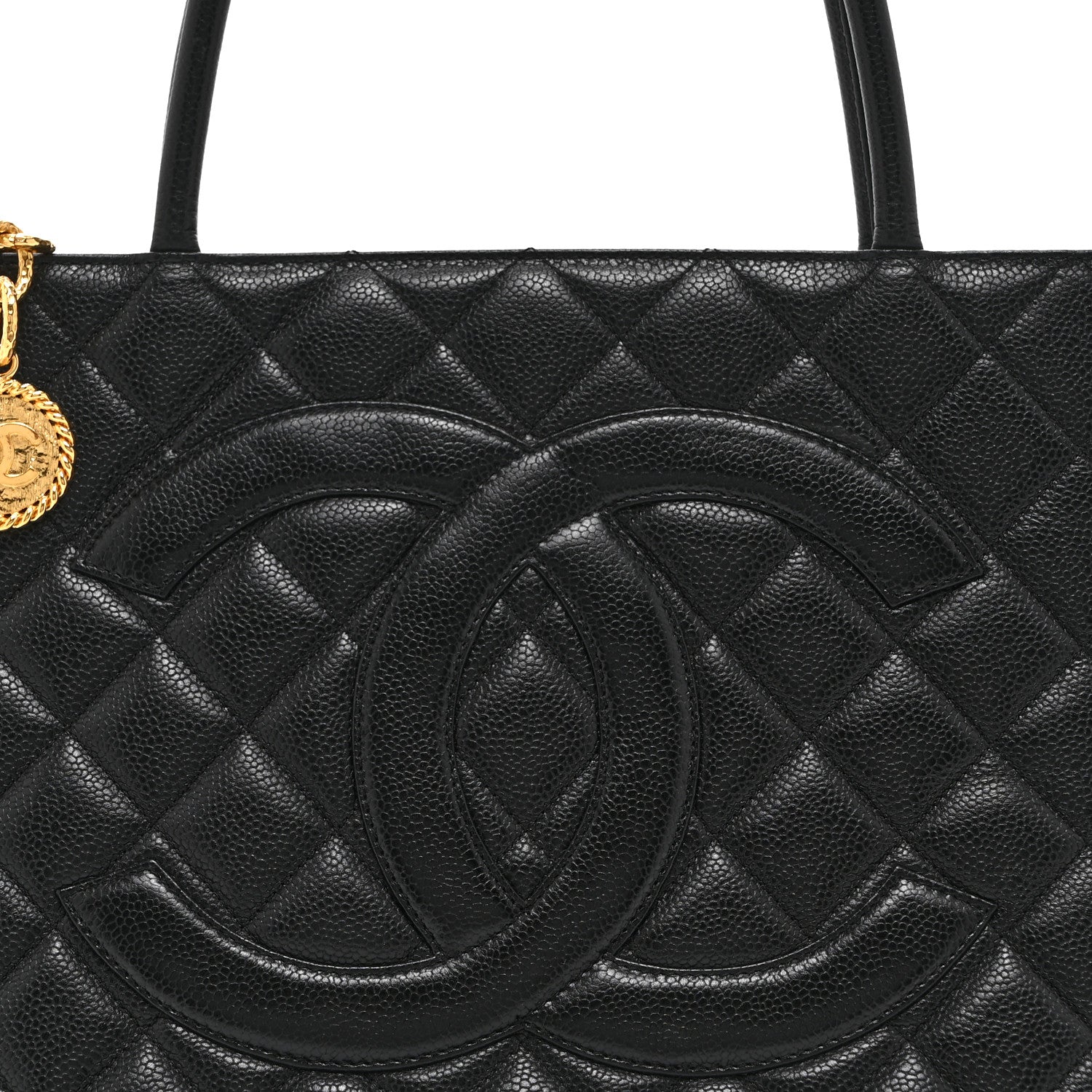 Chanel Caviar Quilted Medallion Tote Black 8 of 10