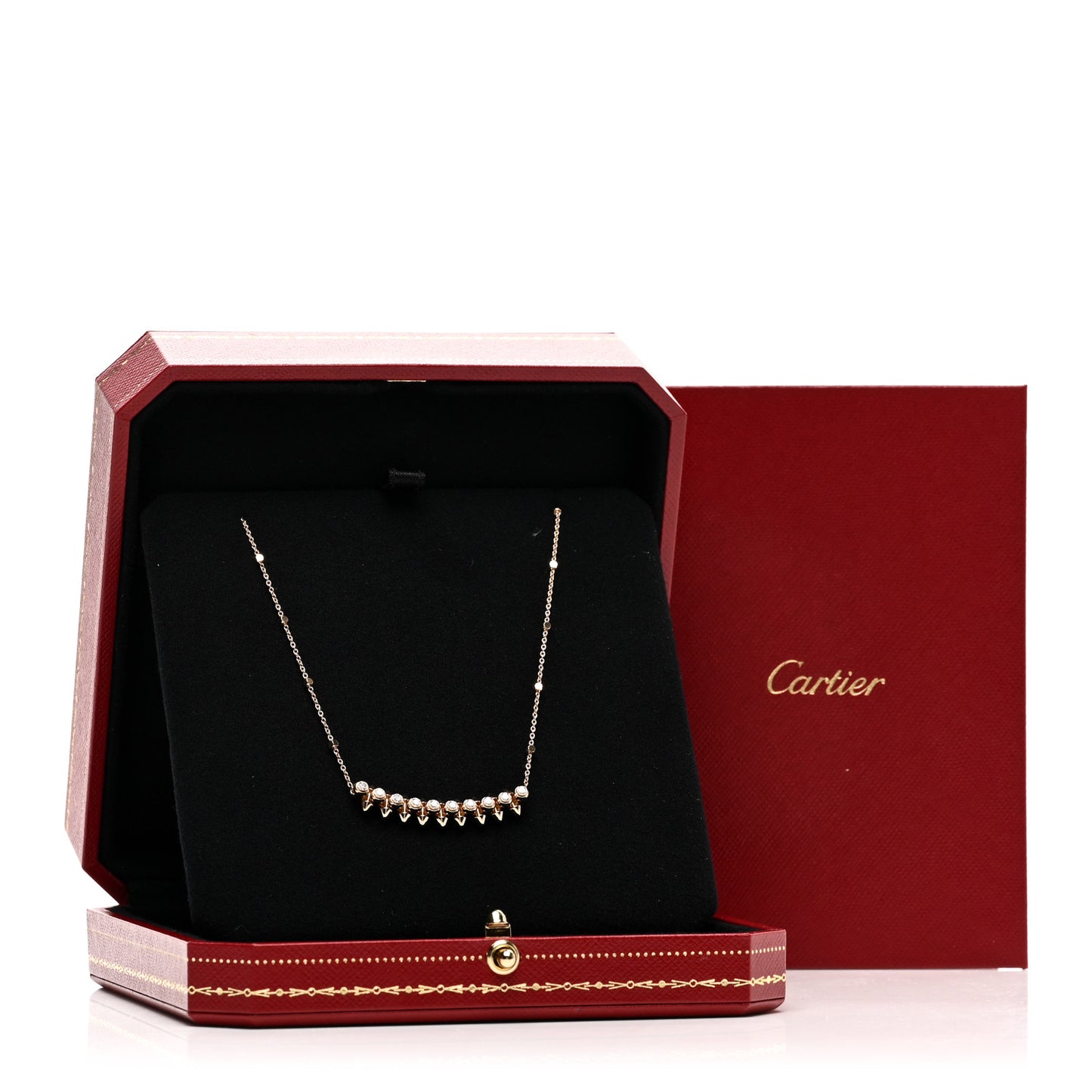 18K Pink Gold Diamond Clash de Cartier Necklace