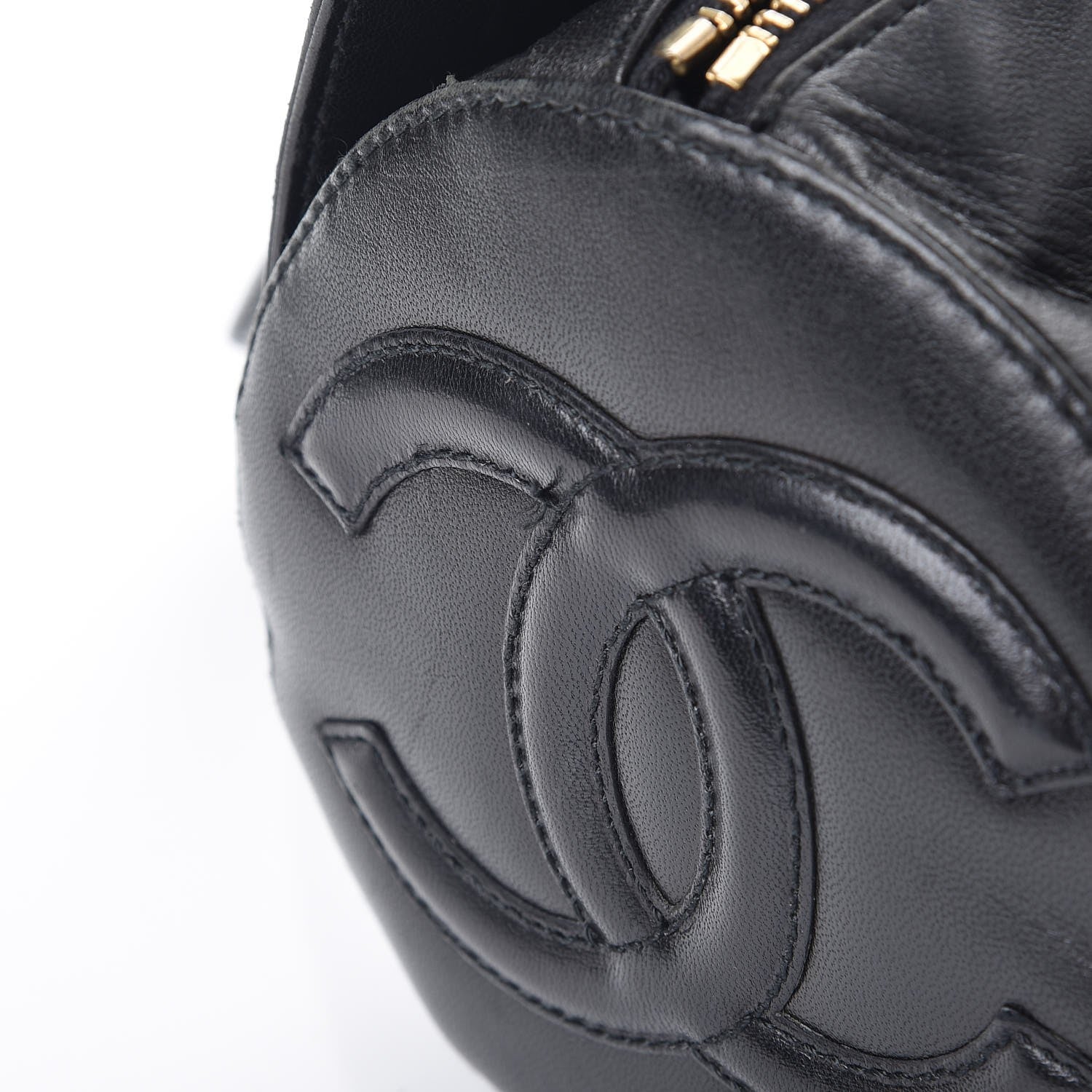 Chanel Lambskin Quilted CC Chocolate Bar Shoulder Bag Black 9 of 10