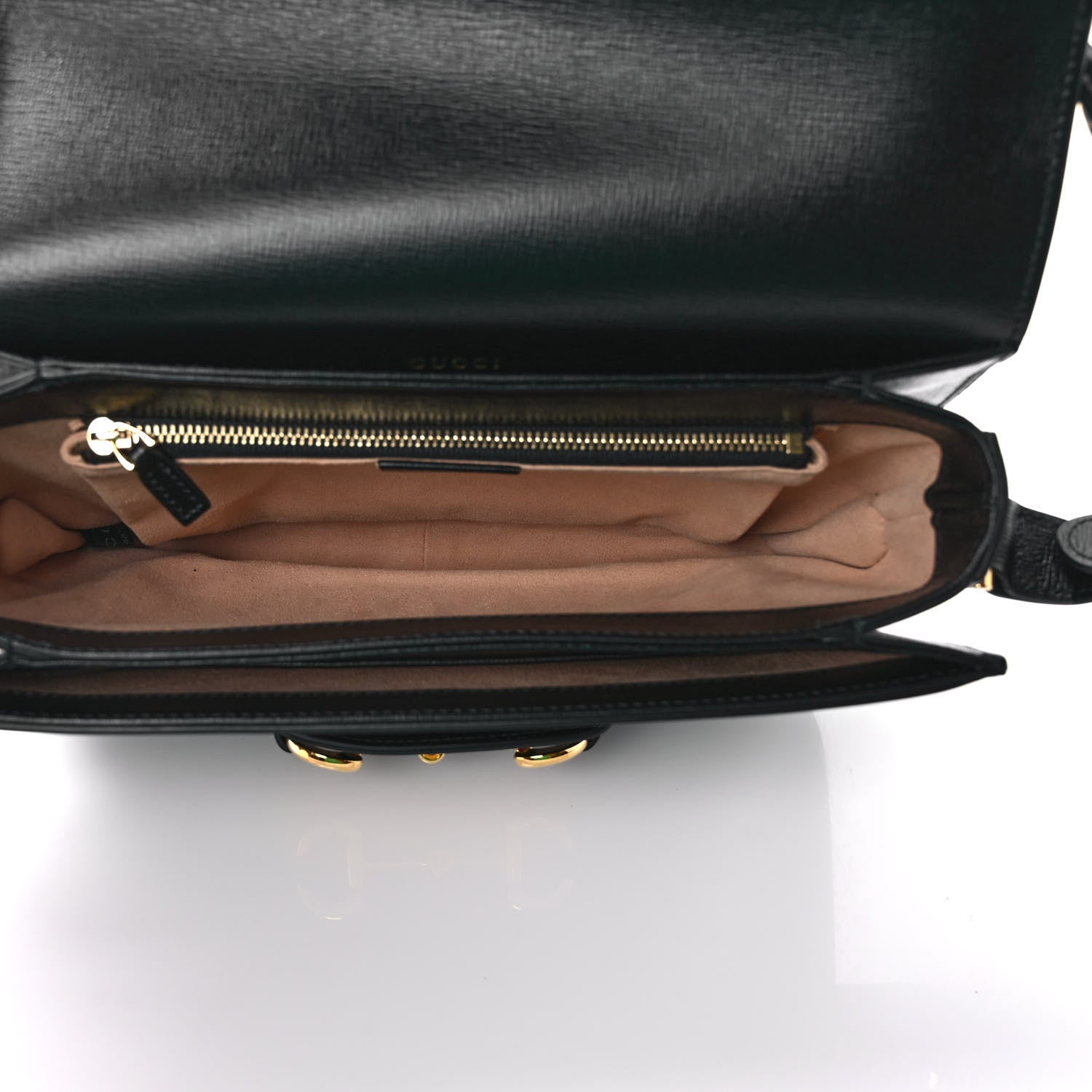 Gucci Azalea Calfskin Horsebit 1955 Shoulder Bag Black 5 of 9