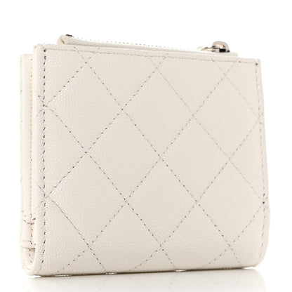 Chanel Caviar Quilted Small 19 Wallet White Pink 3 of 9