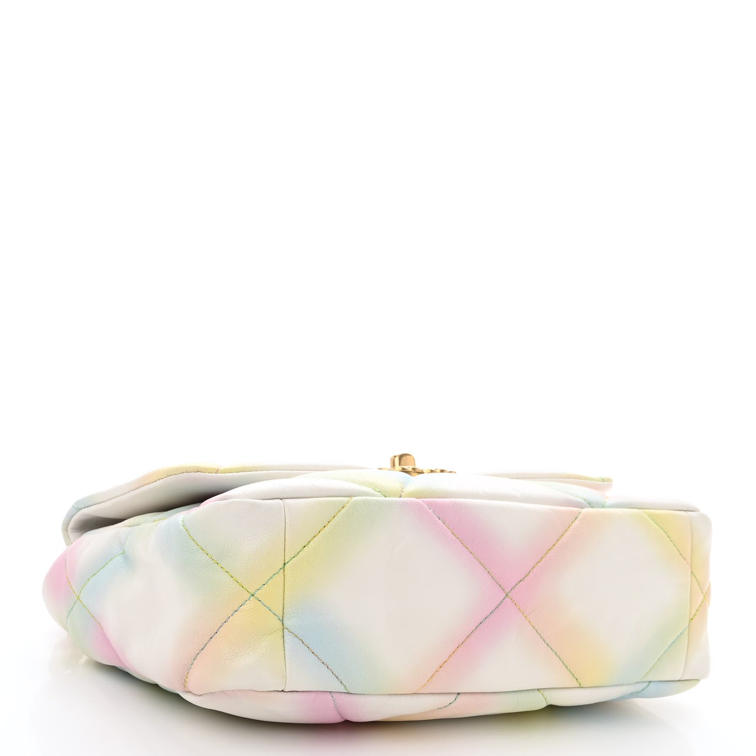 Chanel Printed Goatskin Quilted Medium Chanel 19 Flap White Multicolor 4 of 10