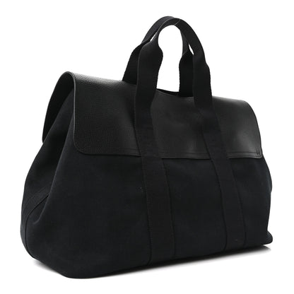 Hermes Chevron Herringbone Toile Vache Liegee Valparaiso Tote  MM Black 4 of 11