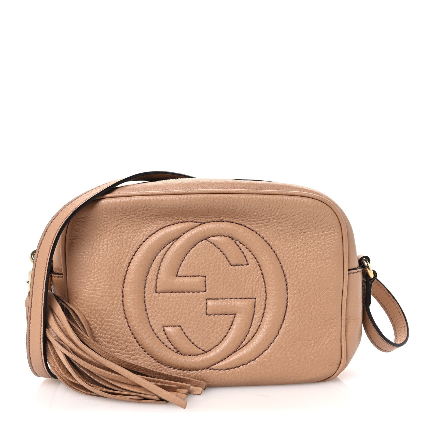 Gucci Pebbled Calfskin Small Soho Disco Bag Camelia 1 of 10