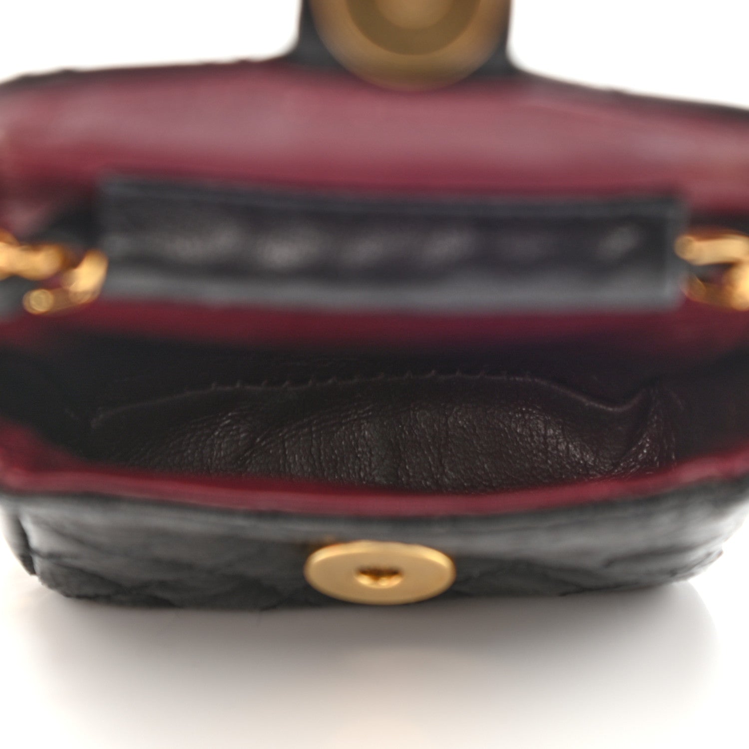 Chanel Lambskin Micro Quilted Mini Pouch Bag Charm Keychain Black 5 of 6