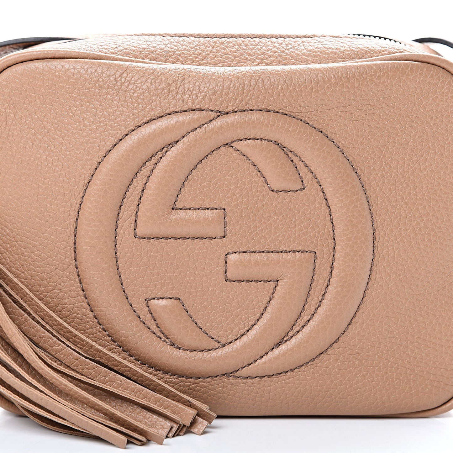 Pebbled Calfskin Small Soho Disco Bag Camelia