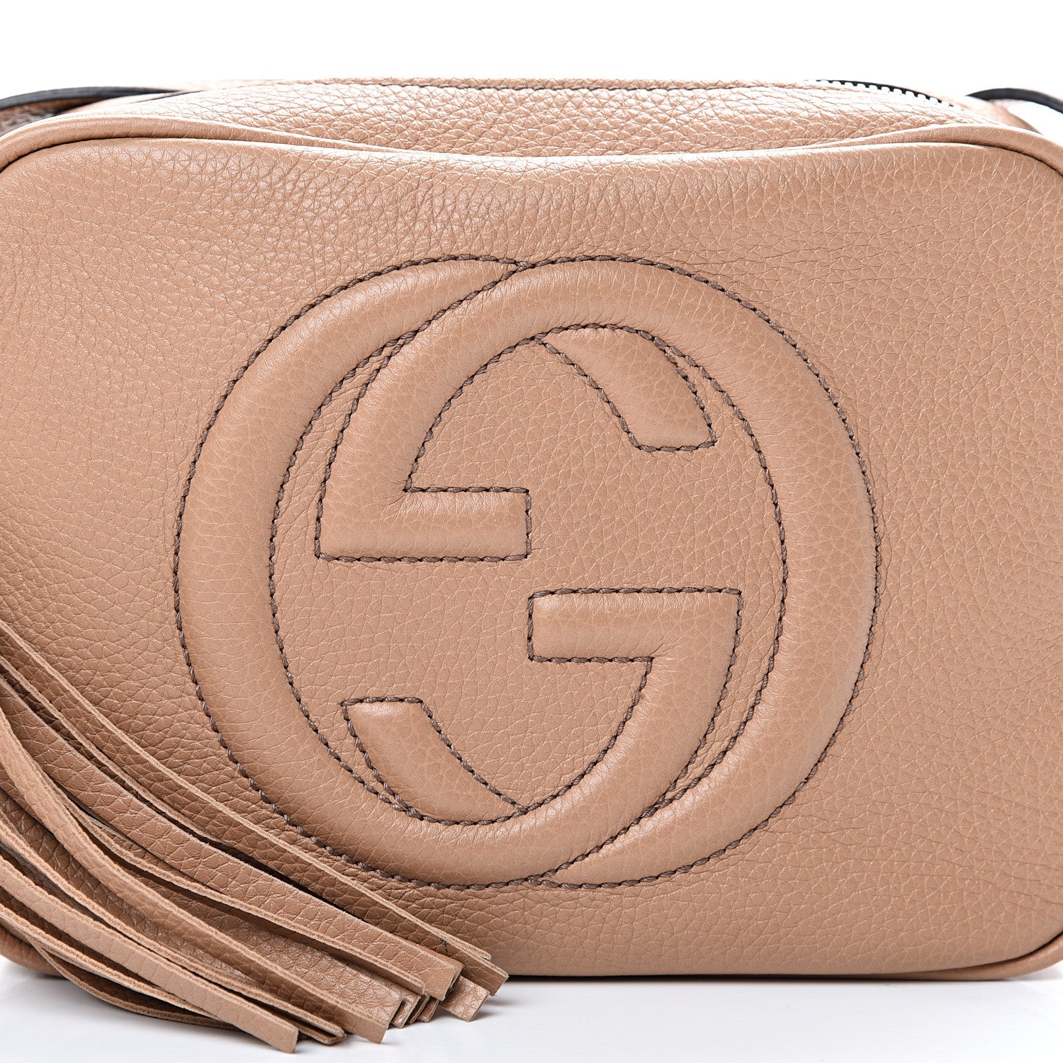 Gucci Pebbled Calfskin Small Soho Disco Bag Camelia 7 of 11