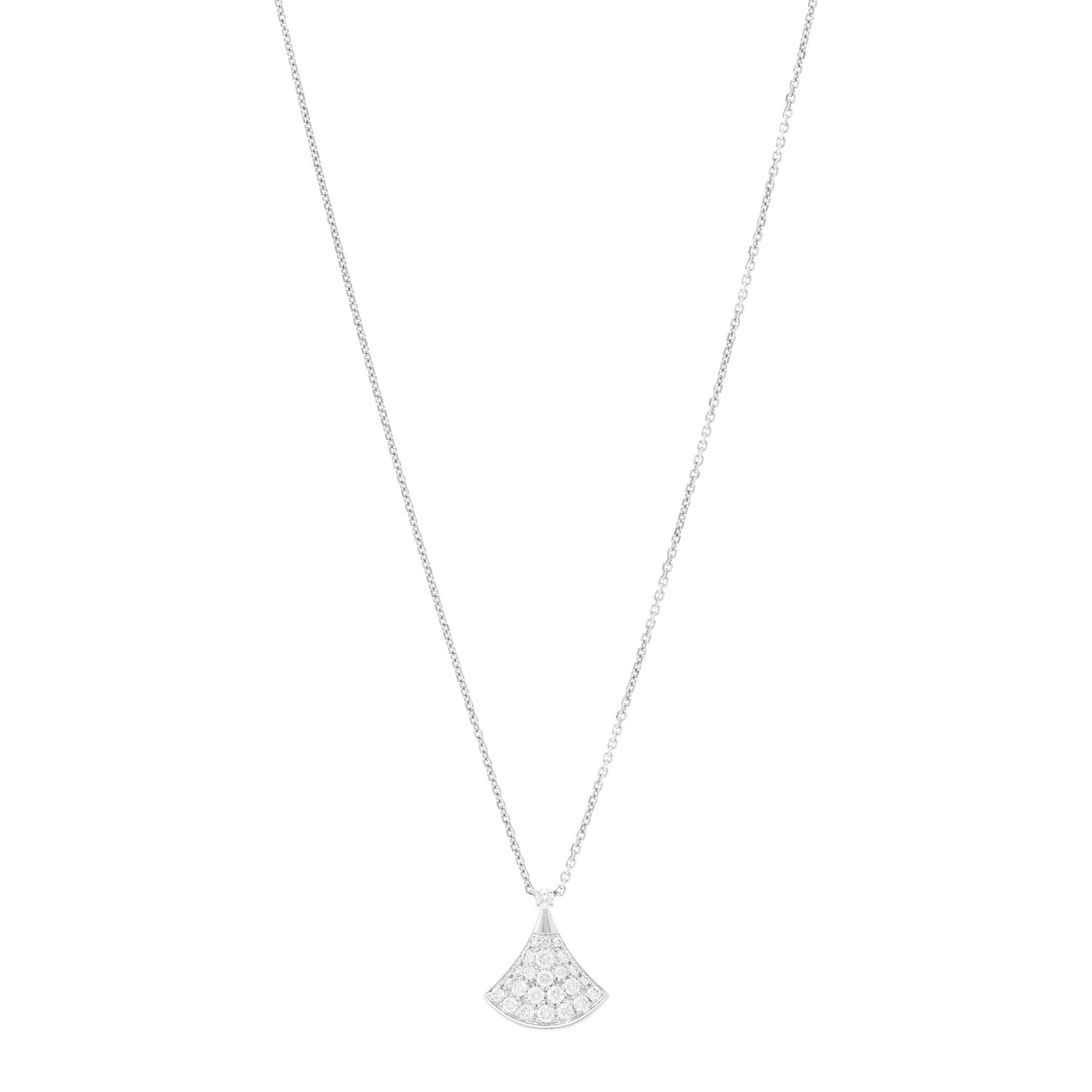 18K White Gold Diamond Divas' Dream Pave Necklace
