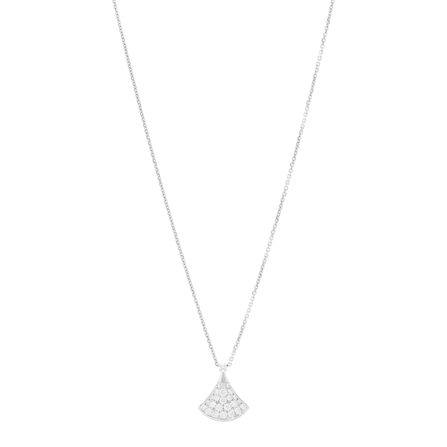Bulgari 18K White Gold Diamond Divas' Dream Pave Necklace 1 of 4