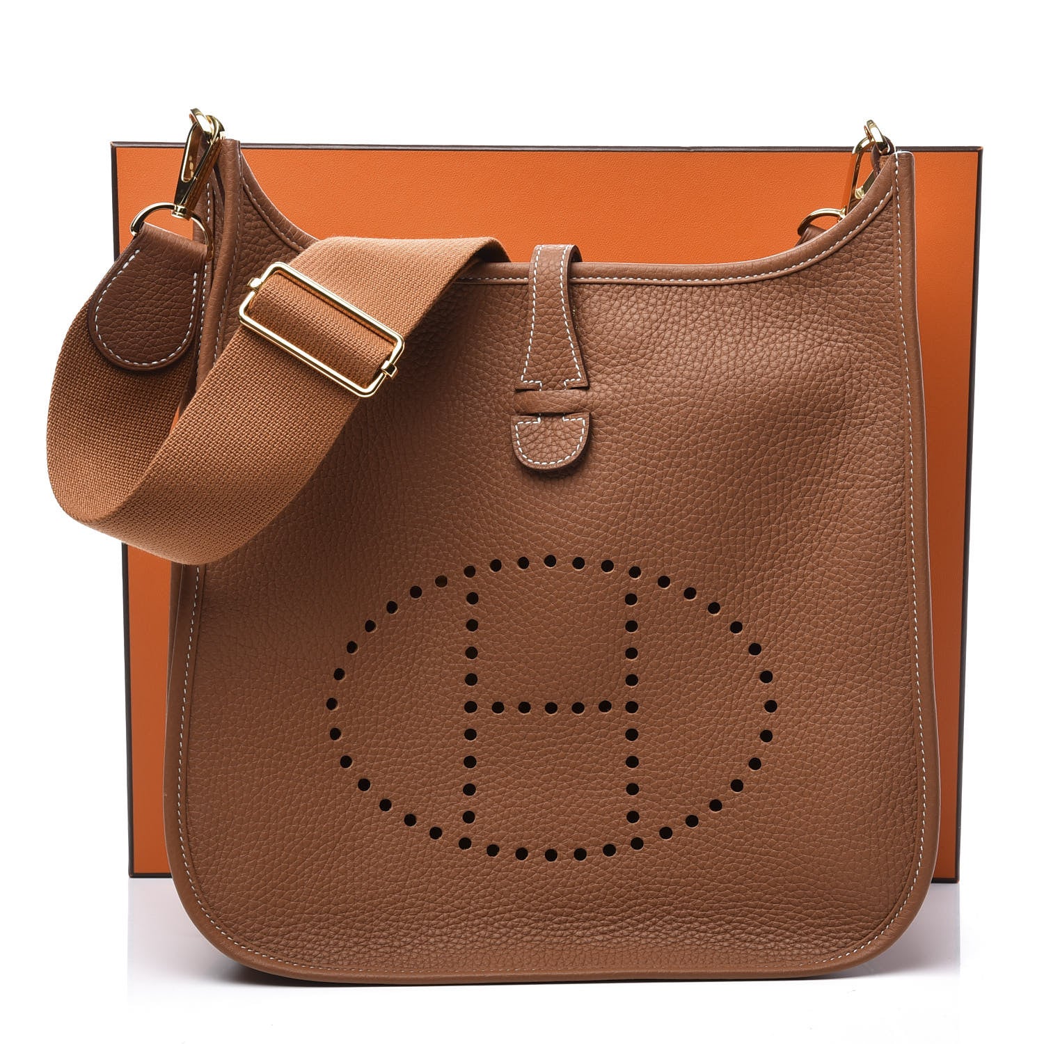 Hermes Taurillon Clemence Evelyne III PM Gold 7 of 7