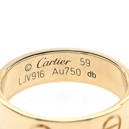 Cartier 18K Yellow Gold 5.5mm LOVE Ring 59 8.75 4 of 5