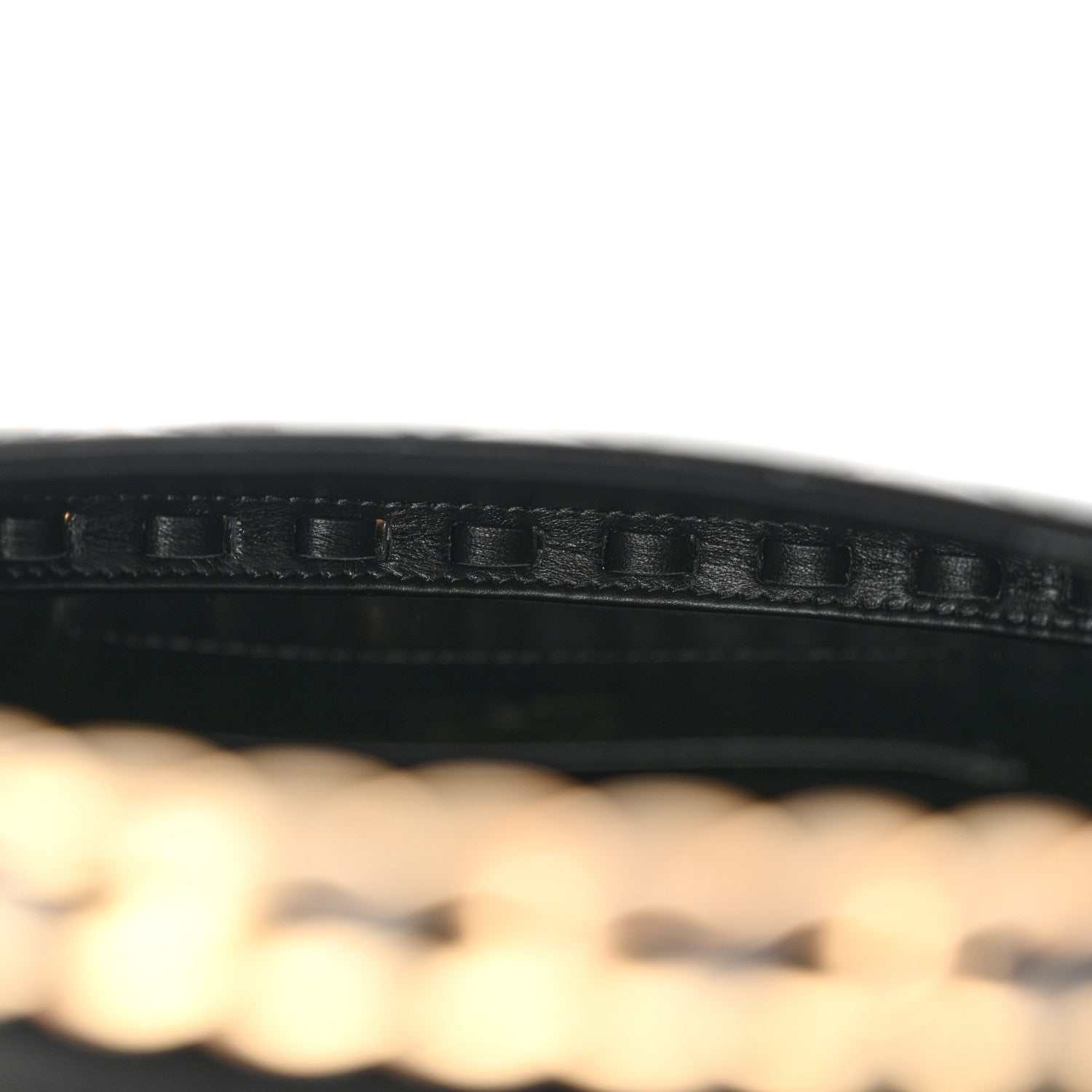 Chanel Patent Calfskin Quilted Chain Hoop Bag Black 5 of 11