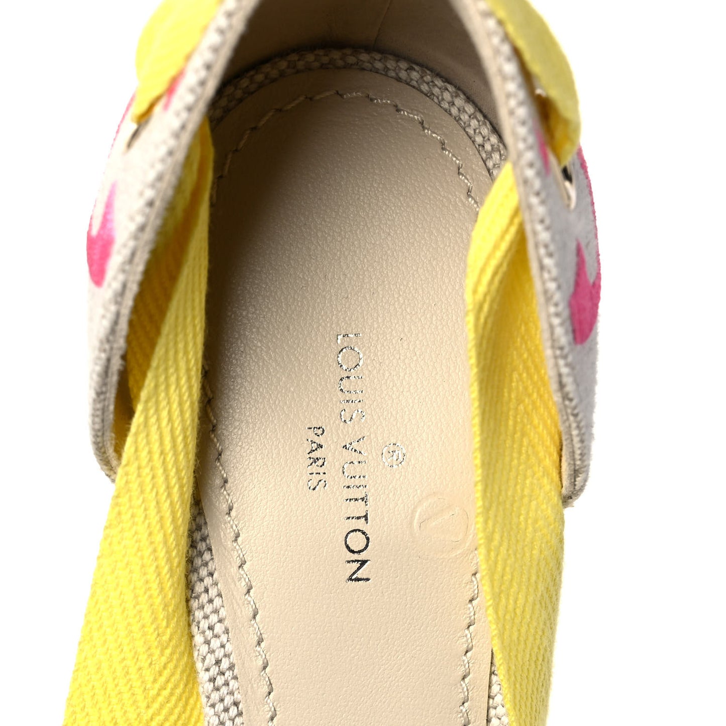Canvas Monogram Starboard Wedge Espadrilles 36.5 Rose Pop