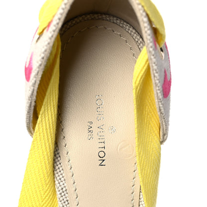 Louis Vuitton Canvas Monogram Starboard Wedge Espadrilles 36.5 Rose Pop 8 of 9