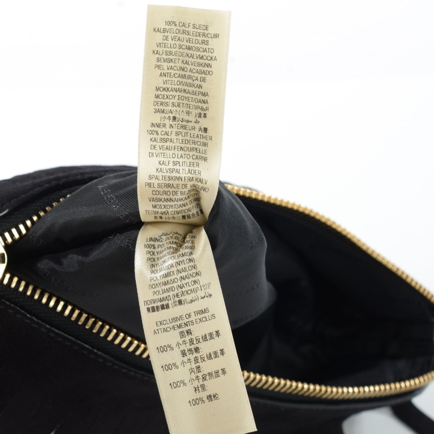 Burberry Suede Fringe Peyton Crossbody Clutch Bag Black 6 of 12