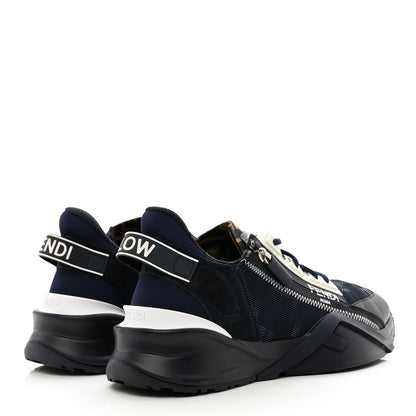 Fendi Nylon Lycra FF Mens Fendi Flow Low Top Sneakers 7 Black Navy 4 of 9