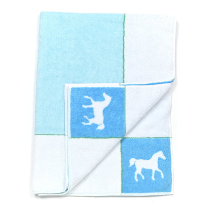 Hermes Cotton Cavalcolor Bath Towel Bleu Celeste 3 of 4