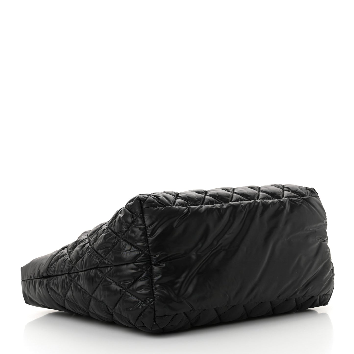 Nylon Quilted Small Coco Cocoon Tote Black