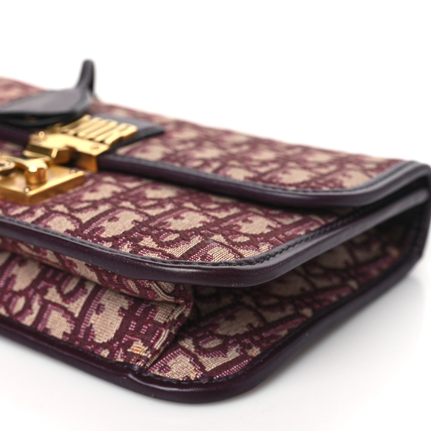 Christian Dior Oblique Dioraddict Flap Bag Burgundy 10 of 11