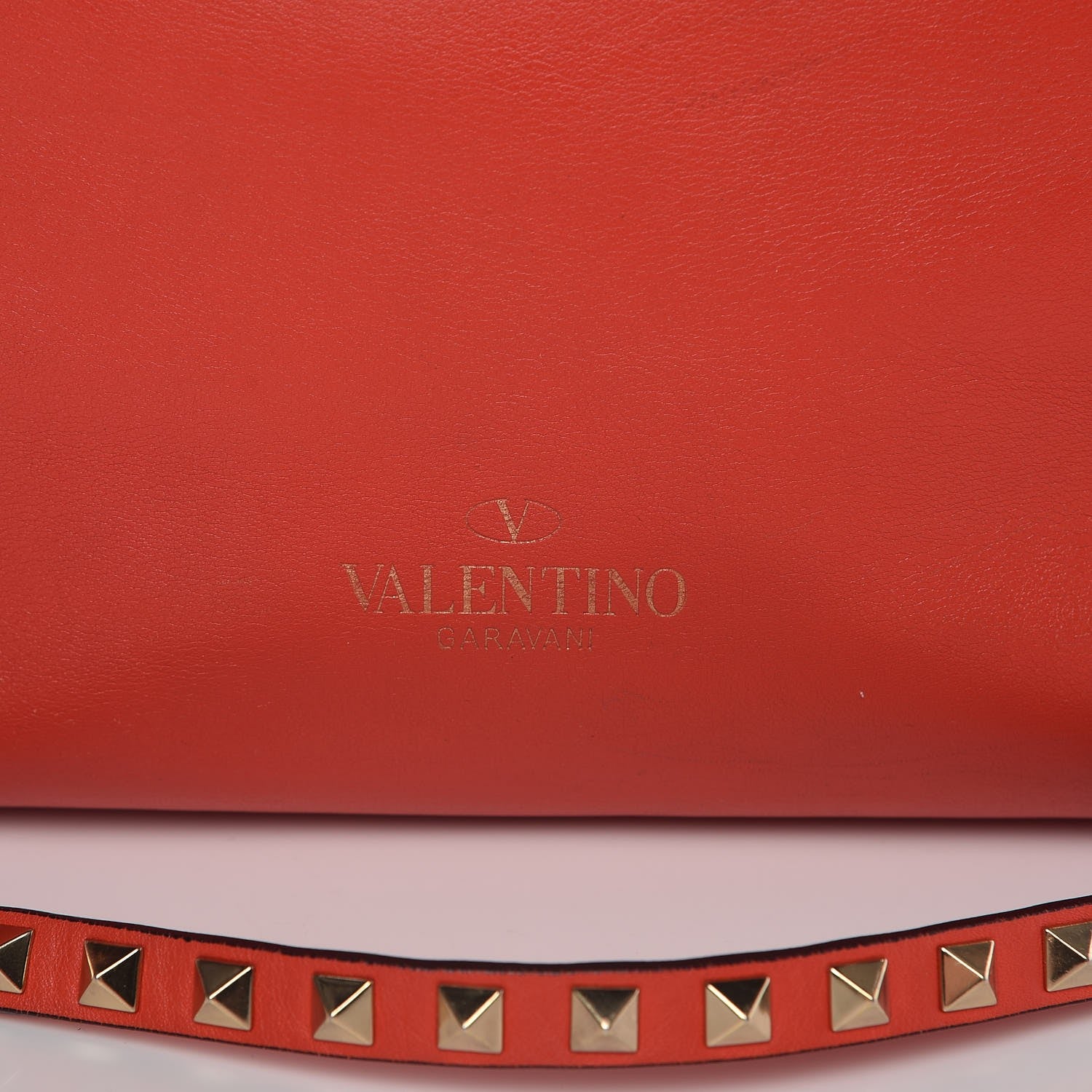 Valentino Garavani Vitello Rockstud Double Handle Tote English Red 14 of 20
