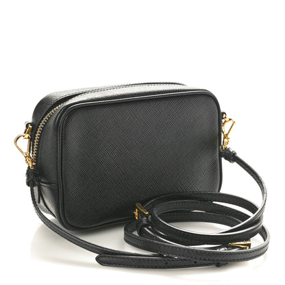 Prada Vitello Daino Medium Double Zip Shoulder Bag Black 3 of 9