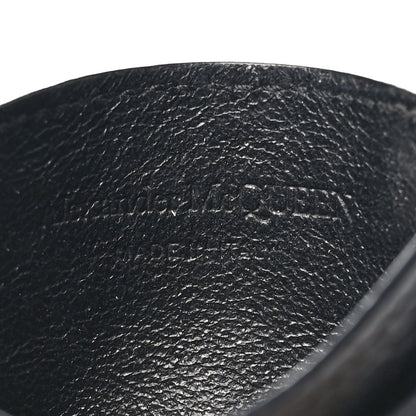 Alexander McQueen Calfskin Crocodile Embossed Skull Card Holder Black 6 of 8
